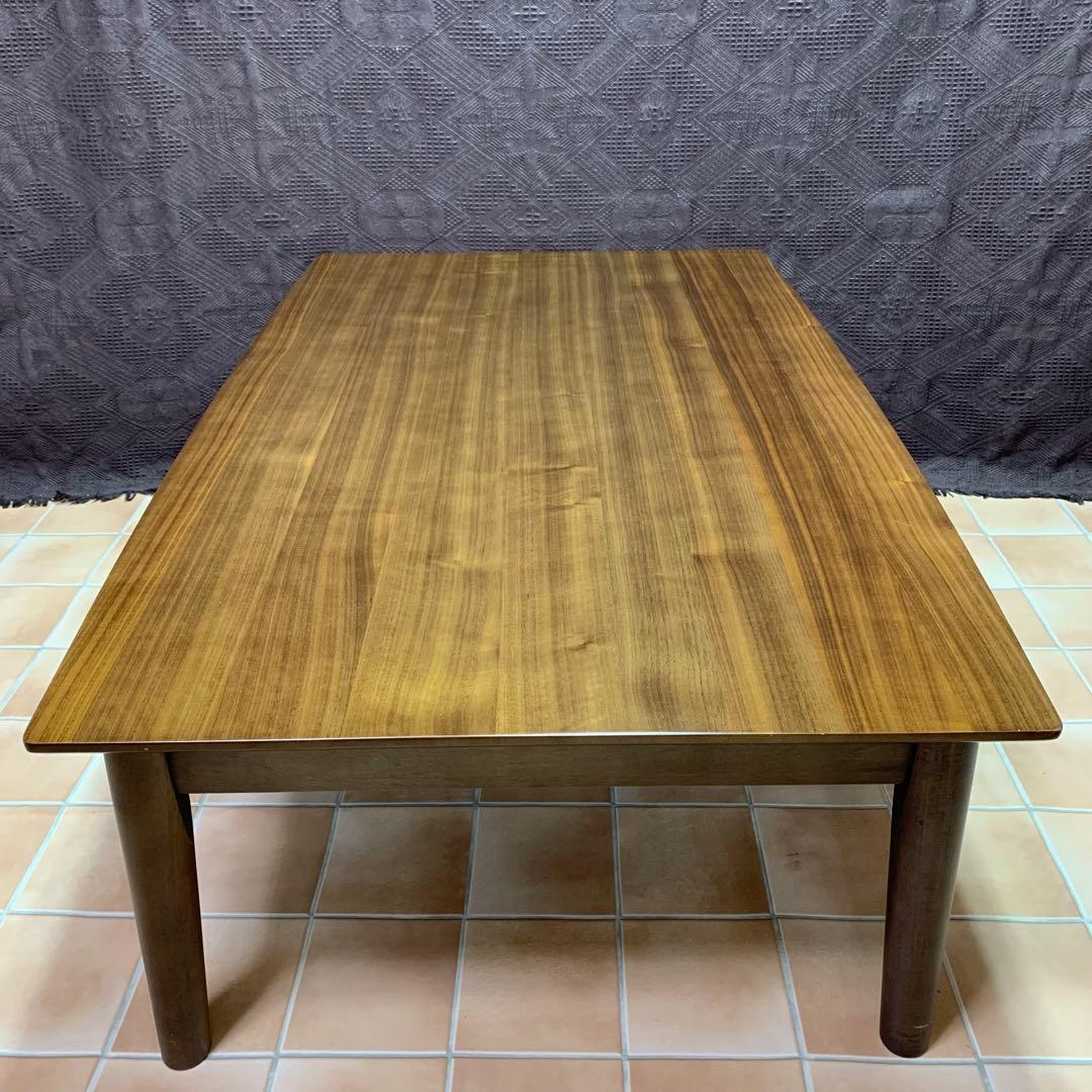 【美品】ボート形（船形・トノー型）120cm幅 テーブル ウォールナット突板材