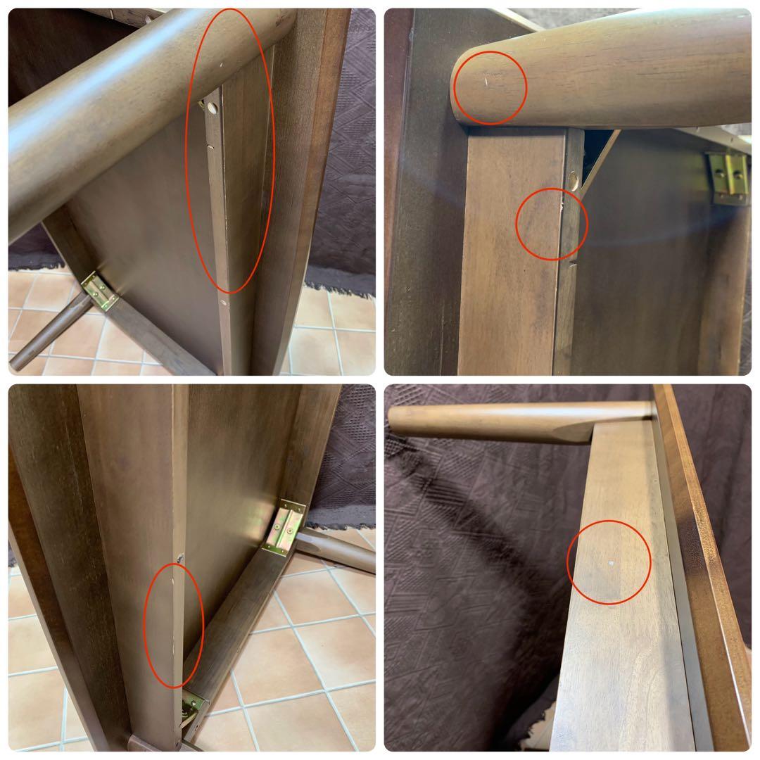 【美品】ボート形（船形・トノー型）120cm幅 テーブル ウォールナット突板材