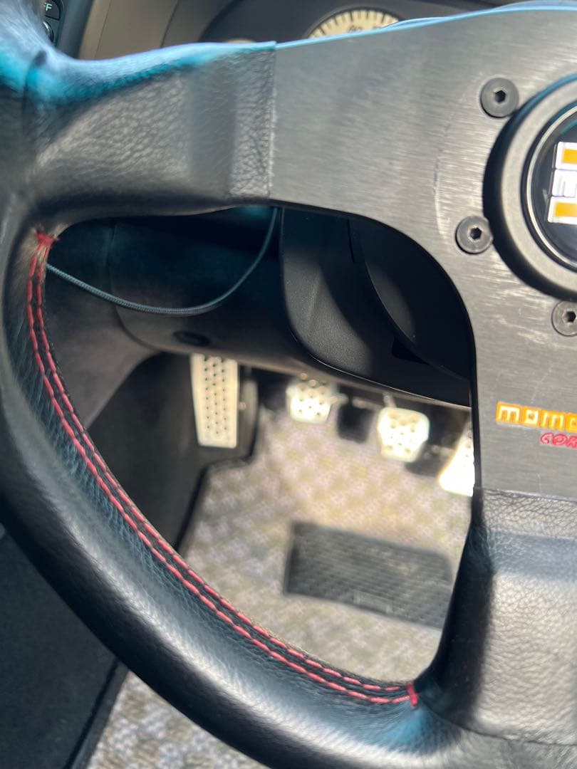 momo corse モモ コルセ 程度良好 モモステ３５パイ 本革ステアリング