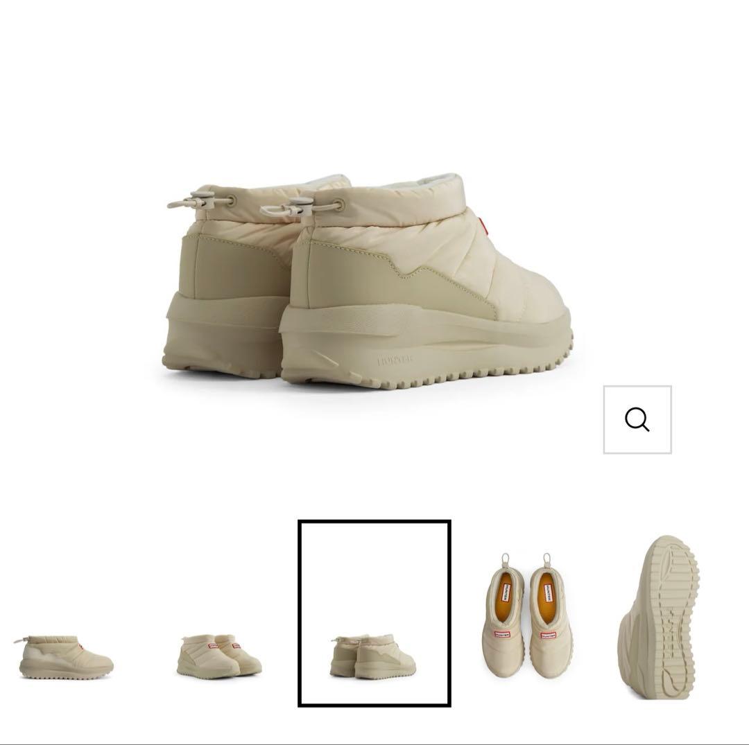 ハンター　ブーツ　白　クリーム