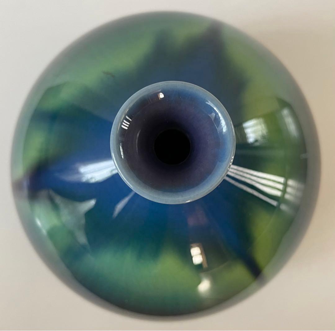 人間国宝 九谷焼 柳雨軒 三代 徳田八十吉 壺 花瓶