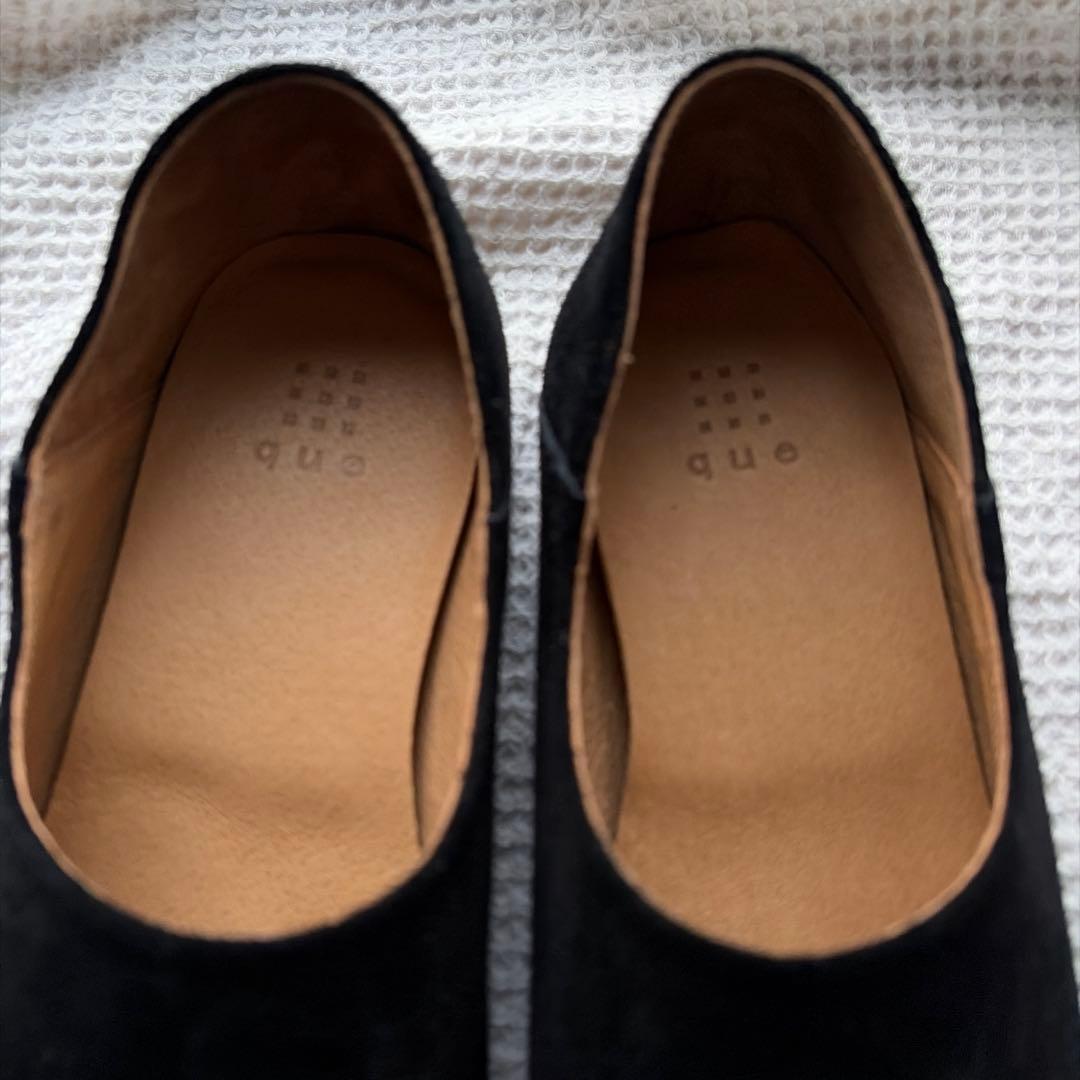 靴 que shoes Vibram plain / black velour