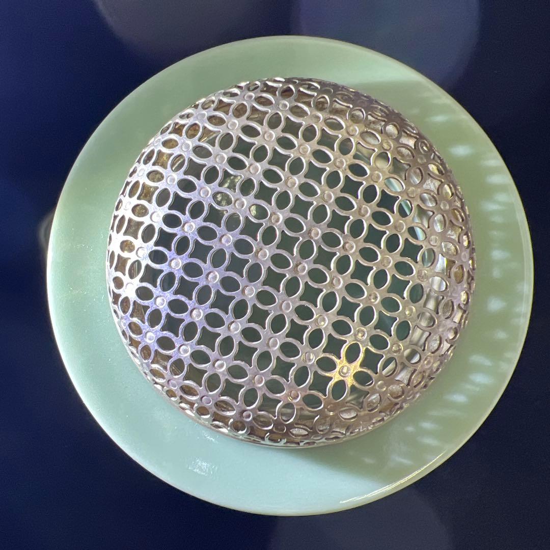 諏訪蘇山　銀火屋40g 青磁香炉　二重箱共箱　東Y8-0210☆2Fトニヒ