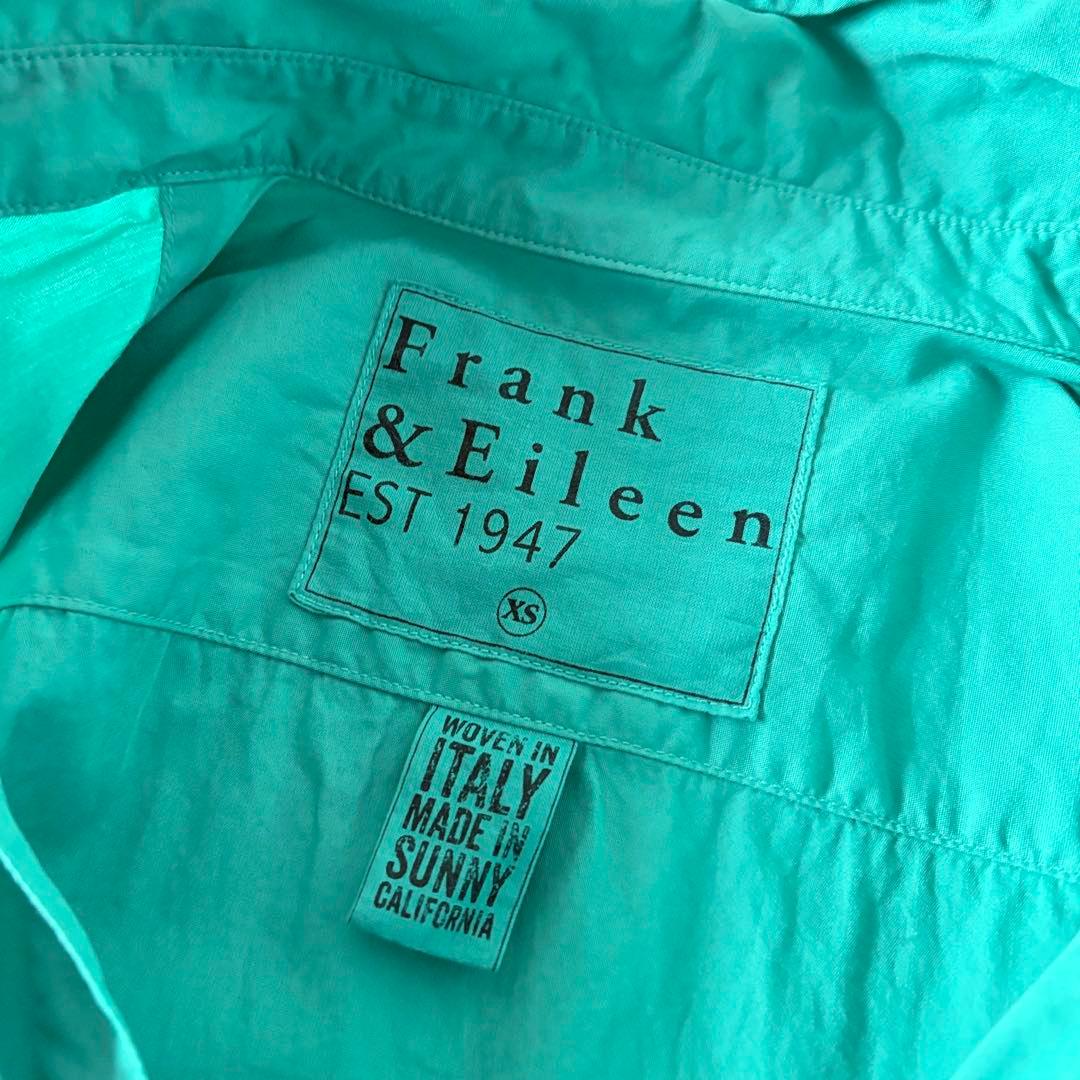美品♡　フランク&アイリーン　Eileen　長袖　スキッパー　シャツ　XS　緑