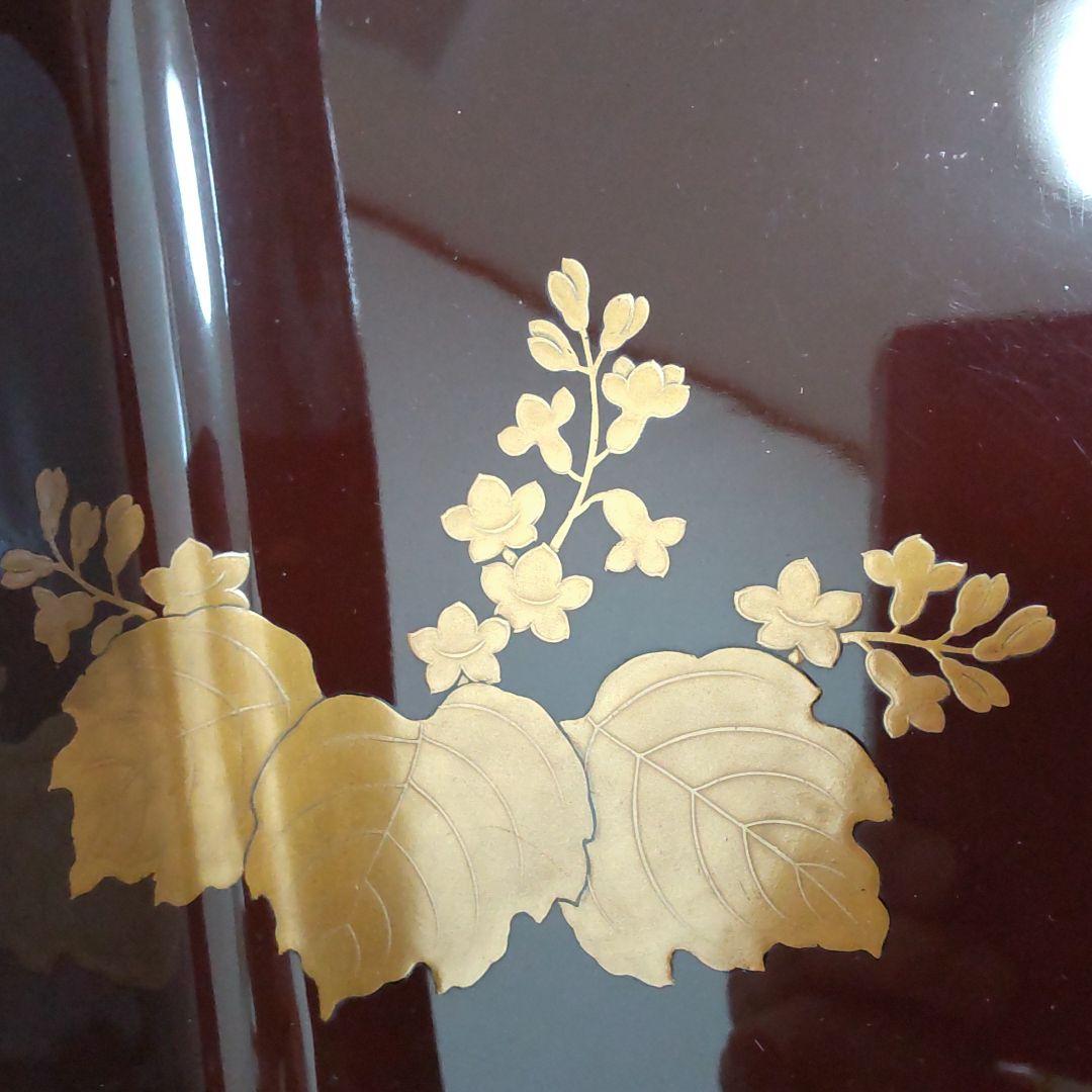 蒔絵盆【踊り桐蒔絵】江戸時代　孫六作　二枚組　共箱【時代物】【希少品】【古美術】