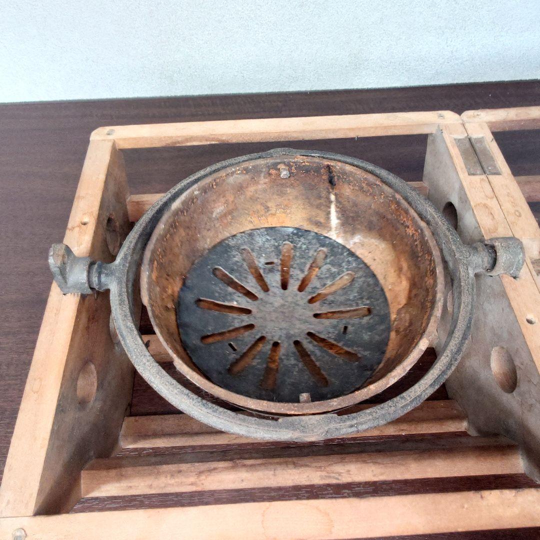 こたつあんか　回転こたつ　炭　レトロ