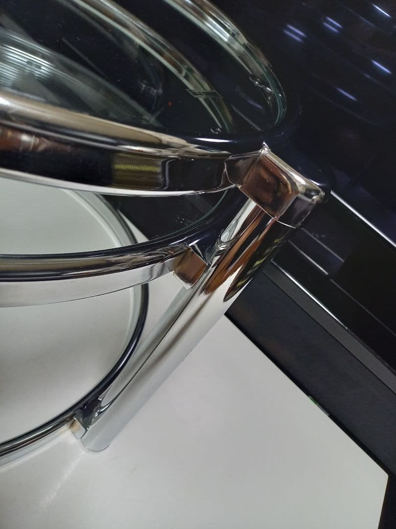 1980's　スペースエイジ　メタル　フープ　スイング　サイド　ラック　テーブル