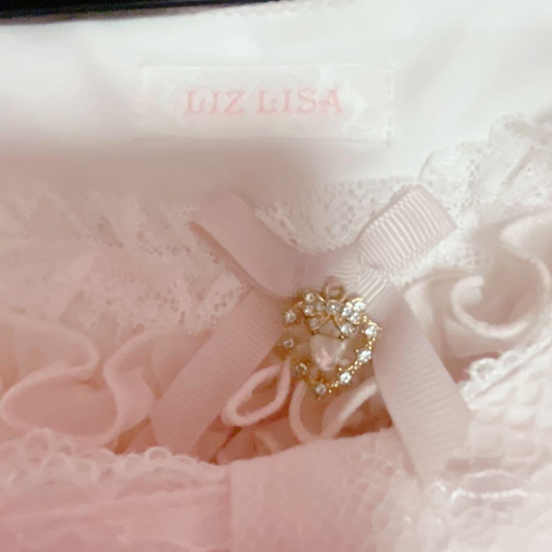 美品♡リズリサ♡フロントティアードシフォンワンピース♡ピンク♡