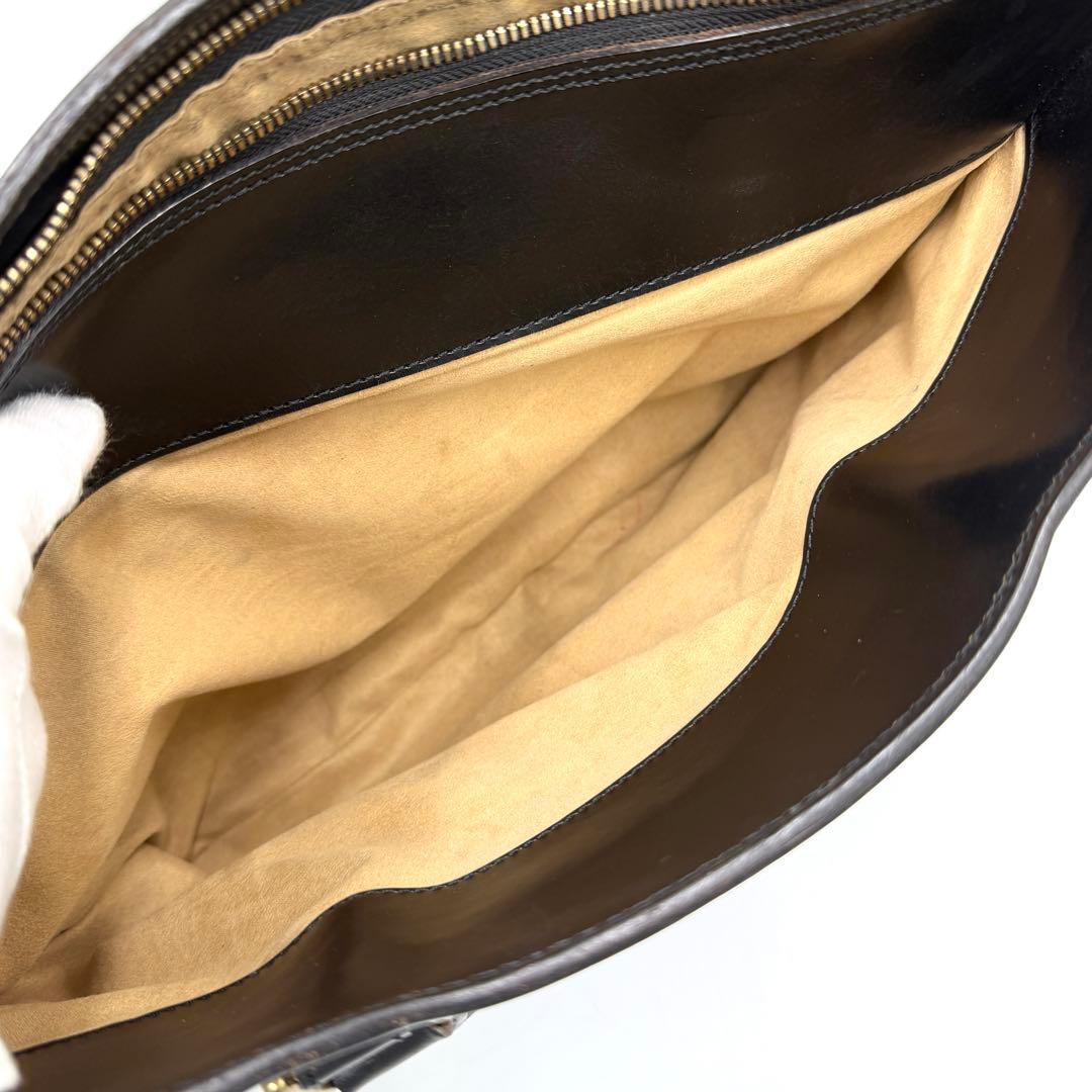 【良品】ガンゾ ブリーフケース ビジネス GUD ブライドルレザー ブラック