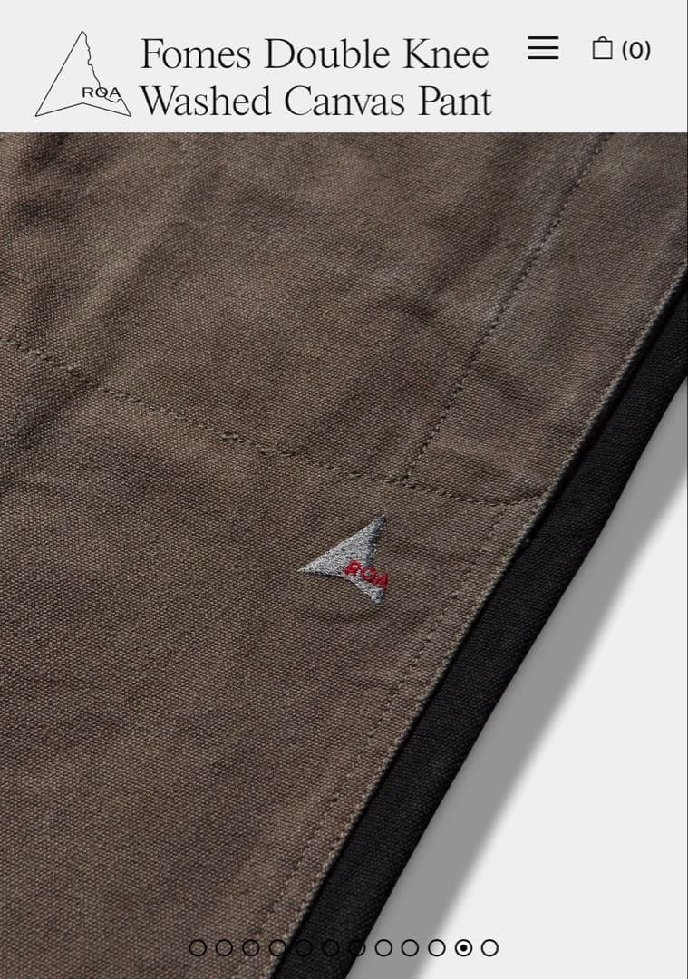 パンツ ROA Fomes Double Knee Washed Canvas Pant