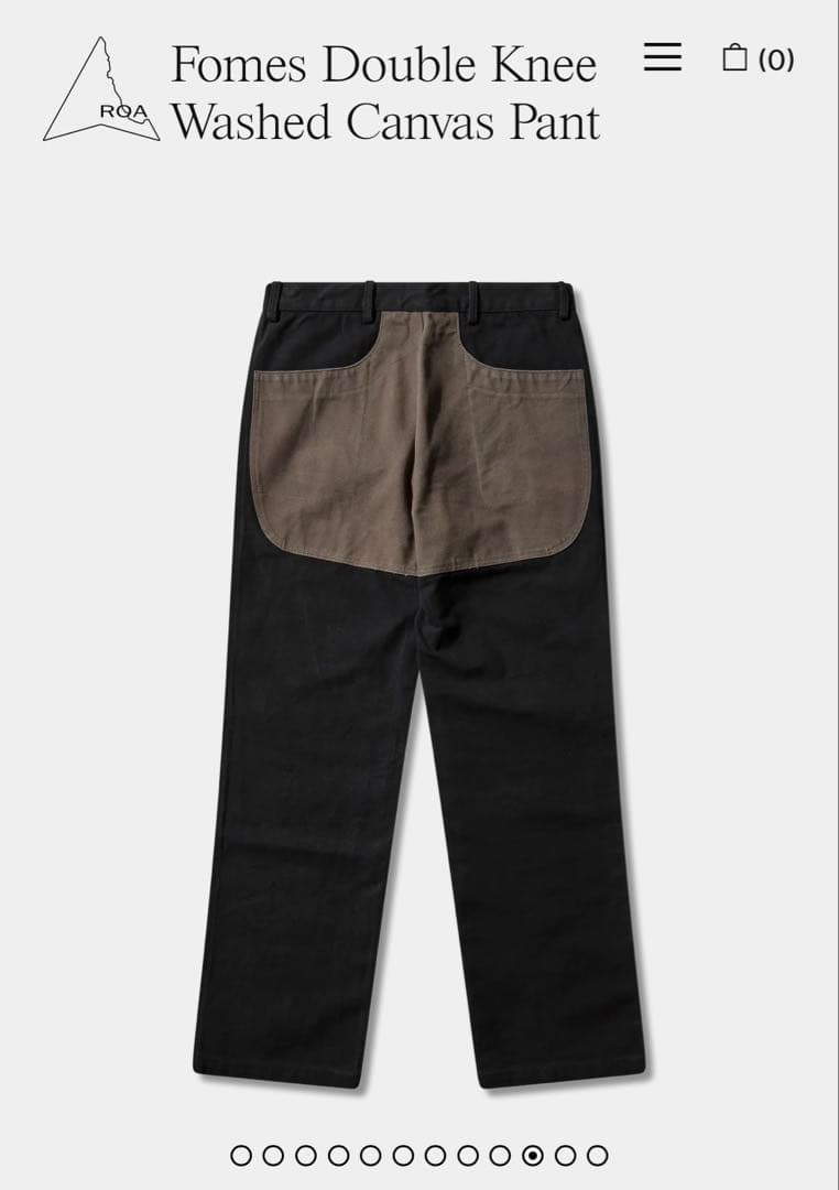 パンツ ROA Fomes Double Knee Washed Canvas Pant