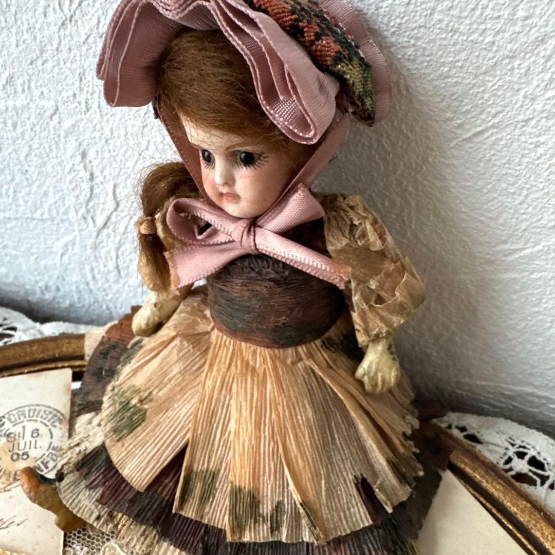 アンティークミニョネット　ビスクヘッドドール　フレンチミニョネット
