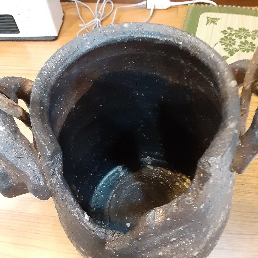 信楽焼壺型つる付き傘立て