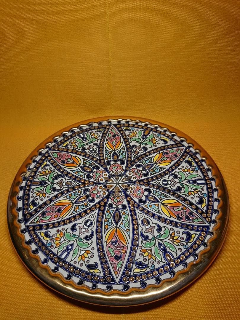 【美品】飾り皿　金彩　ヨーロッパ　置物　インテリア　工芸品　美術品　A2566