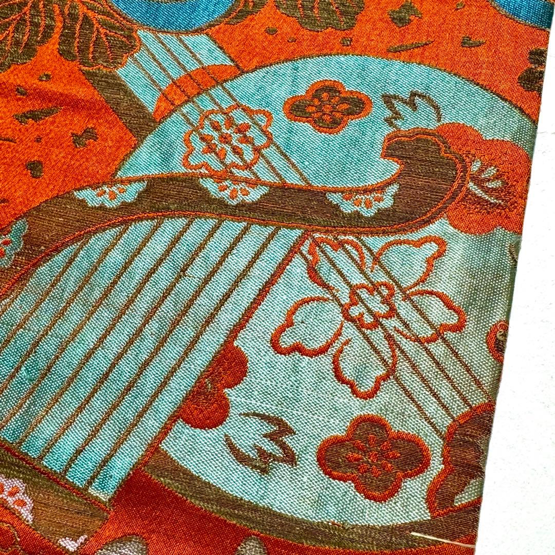 アンティーク帯 子供用帯 七五三 乱菊 三味線 グラデーション NO-1136