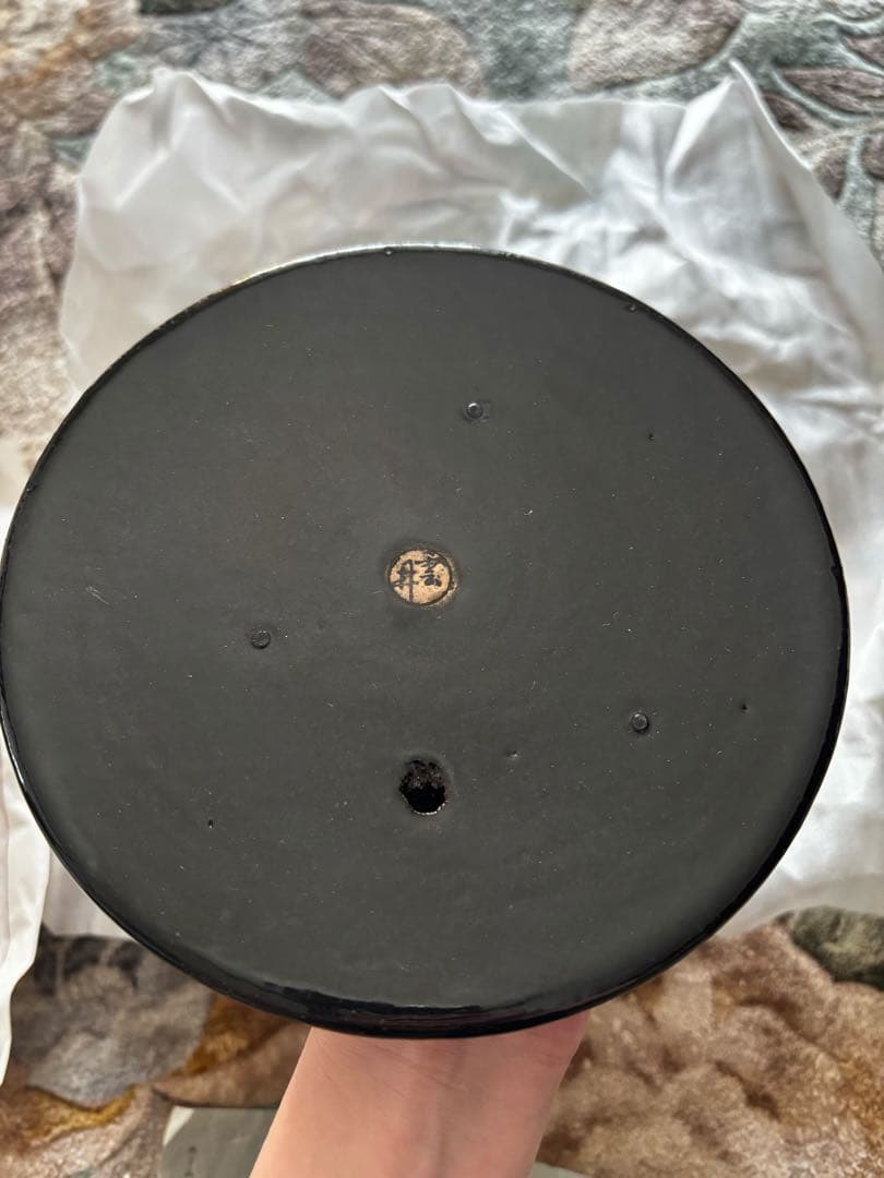 雲井窯　信楽・中川一辺陶の土鍋　黒楽御飯鍋　ニ号炊き