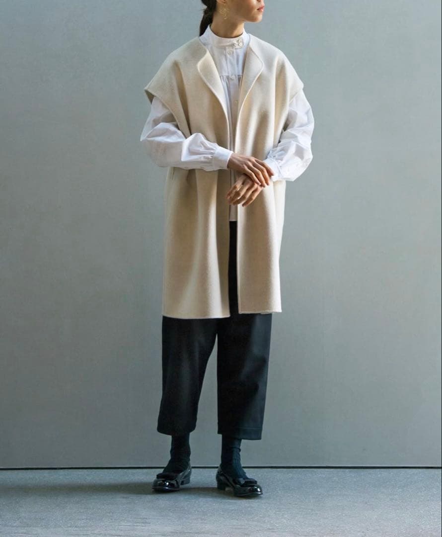 ZANINI コラボARTS&SCIENCE シルクギャザーシャツジャケット