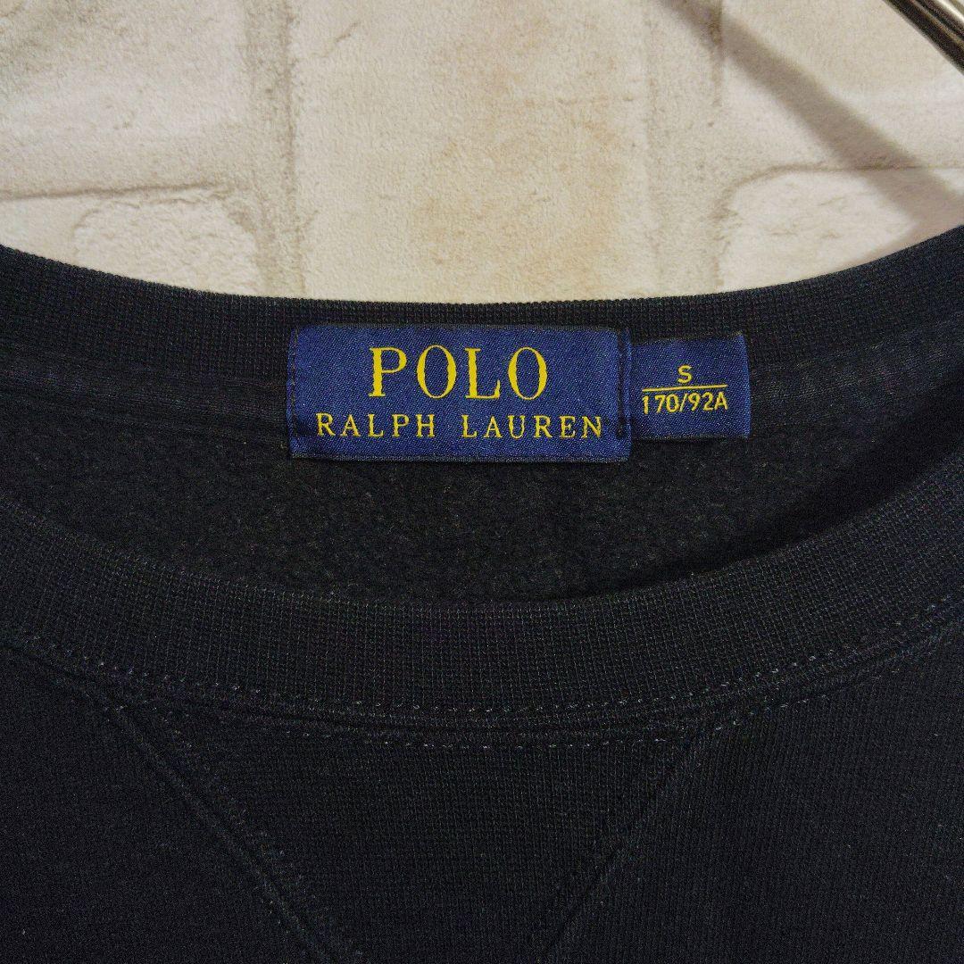 ポロラルフローレン　スウェット　トレーナー　黒　Vガゼット 刺繍