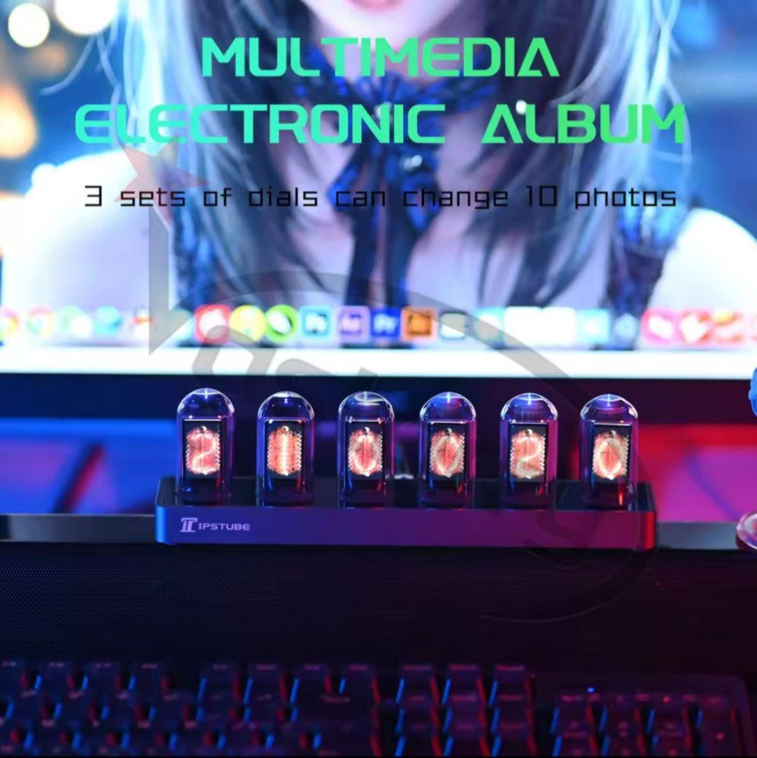 ニキシー管時計 IPSTUBE 灰 / NEXTUBE/Gixie Clock