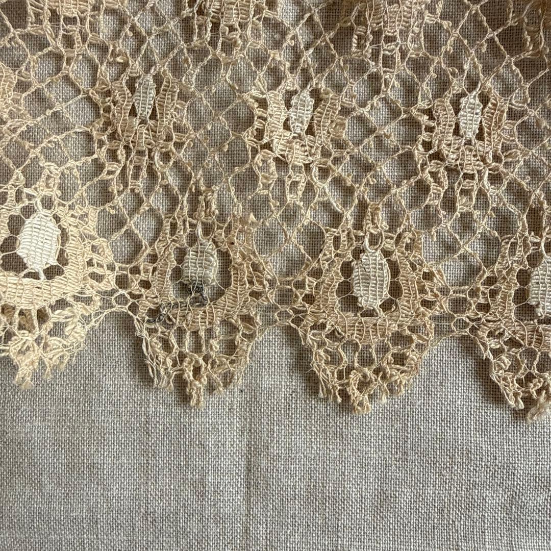 N-75フランスアンティークレース　ボビンレース　約240㎝