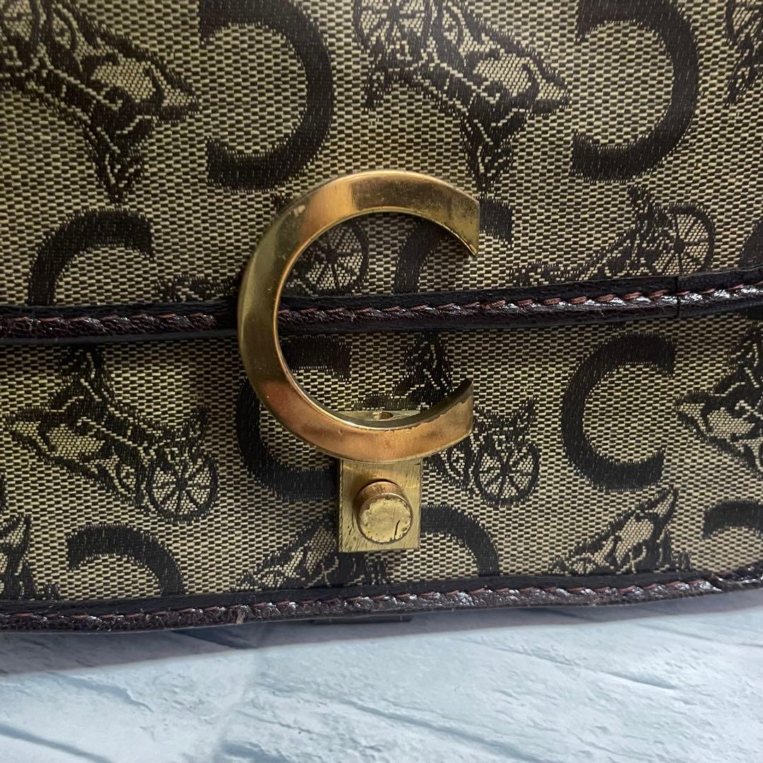 vintage OLD CELINE オールド ショルダー バッグ 馬車 金具