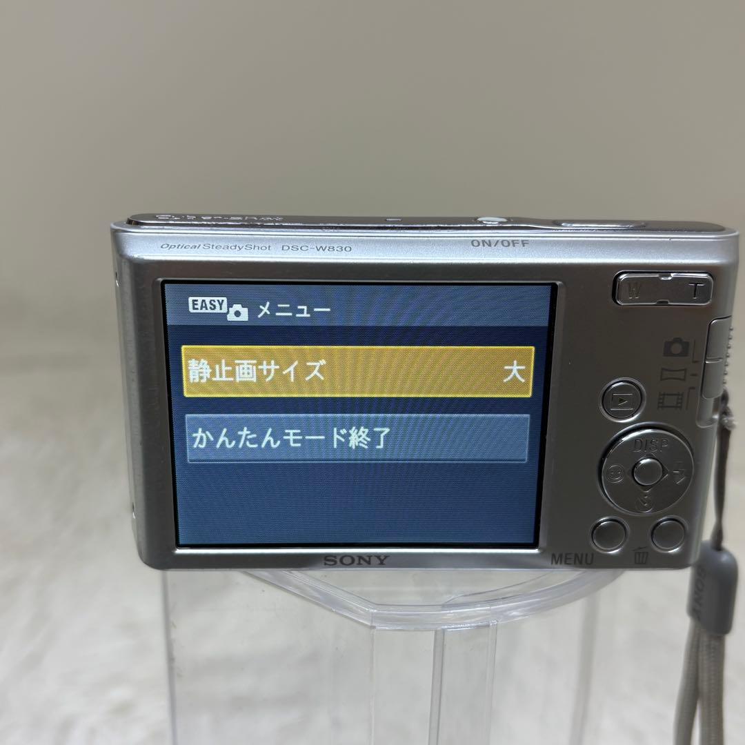 美品　SONY カメラ　DSC-W830 SDカード　シルバー　コンデジ　動作品