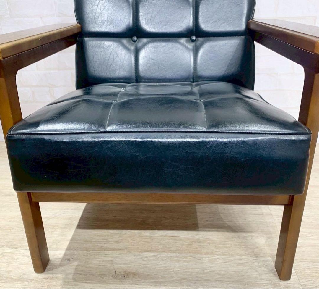 カリモク Kチェア レトロ ヴィンテージ 1シーター シングルソファ ソファ④