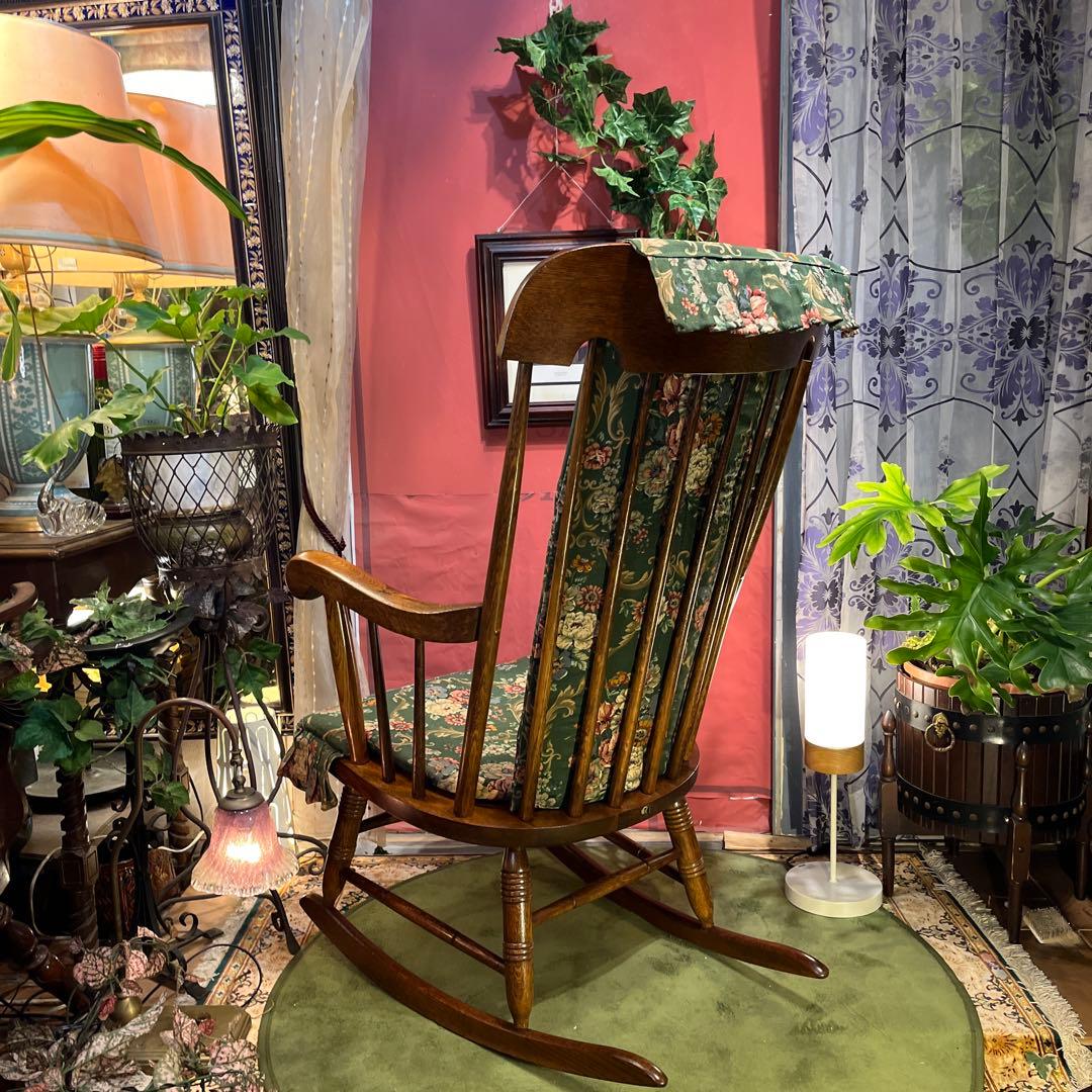 ひとみ　オールドヴィンテージ 飛騨産業　キツツキマーク ロッキングチェア