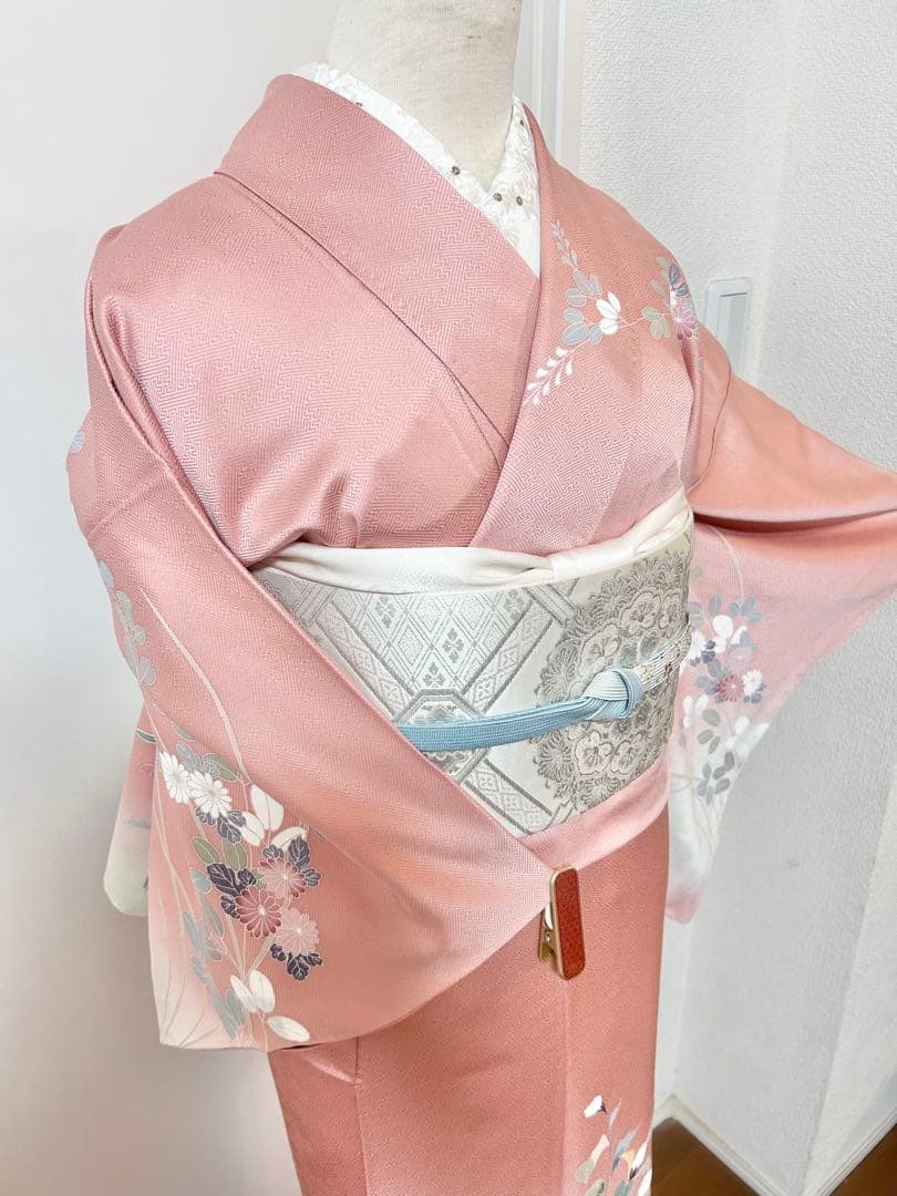 美品　正絹訪問着　フルセット4点　卒業式　入学式　七五三　お宮参り　西陣袋帯