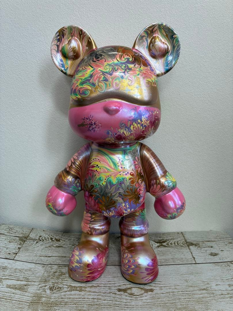 ベアアート 垂らすアート 33cm ベアオブジェ アクリル樹脂 インテリア置物
