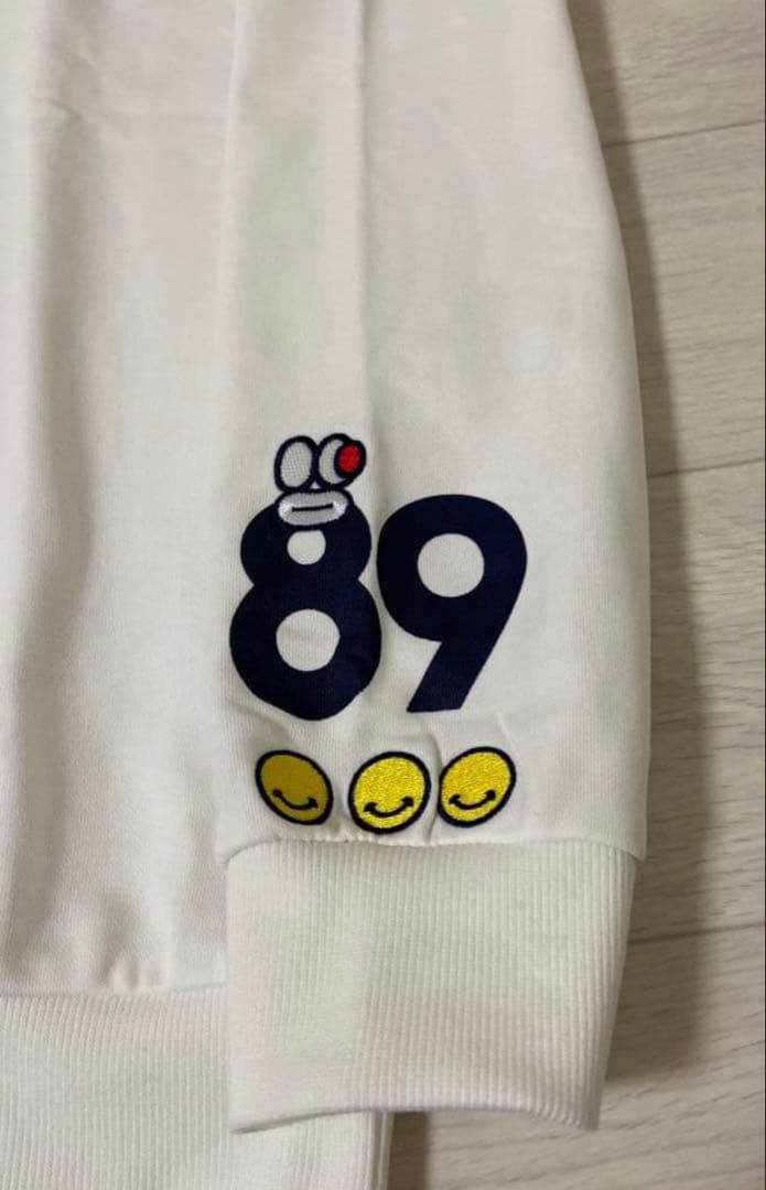 【新品未使用】パーリーゲイツ どうしちゃったPG 日本製 メンズ 白 サイズ5