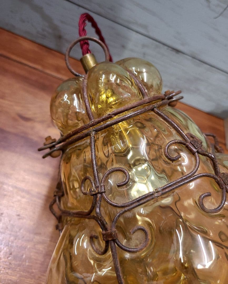 イタリア アンティーク ムラーノガラス ペンダントライト ランプ 天井照明