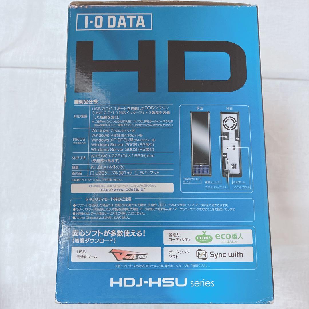 I-O DATA HDJ-HSU2.0B 外付けHDD 2TB 初期化済