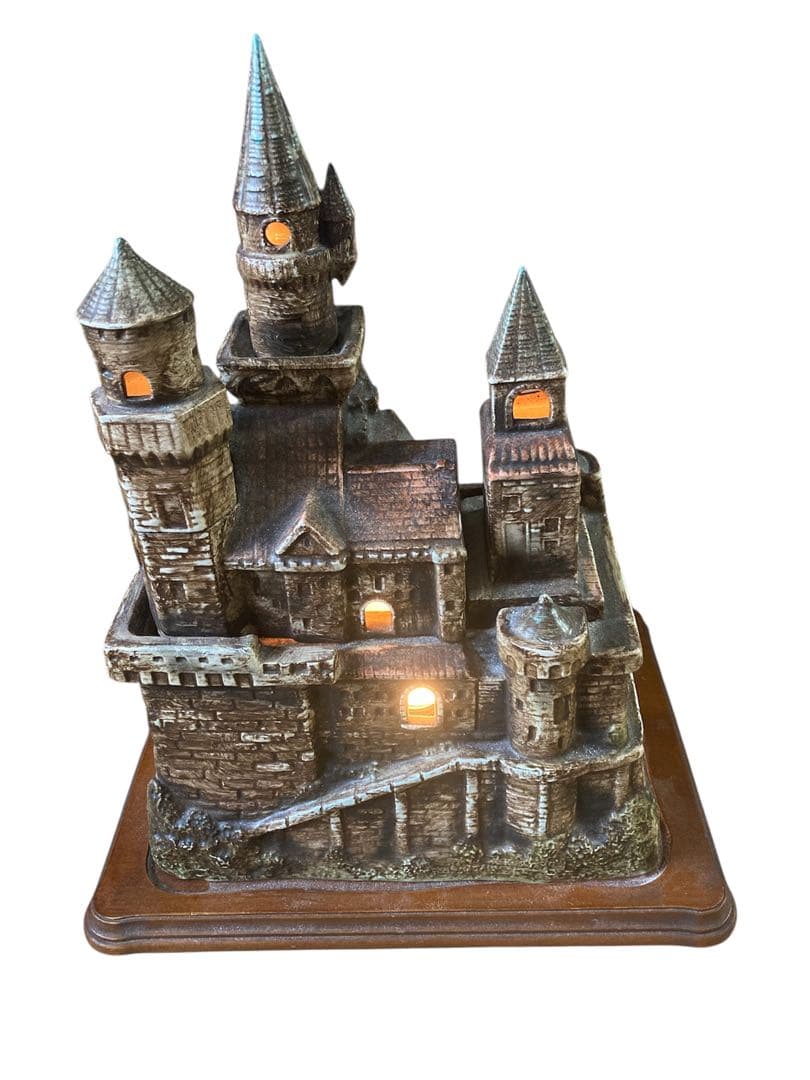 アンティーク⭐︎ライト付き城の陶器、お城、置き物、お洒落
