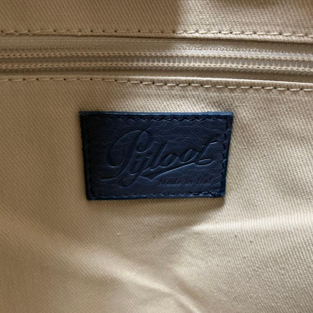 Pyloot×バーニーズNY 本革2WAYビジネスバッグ ネイビー