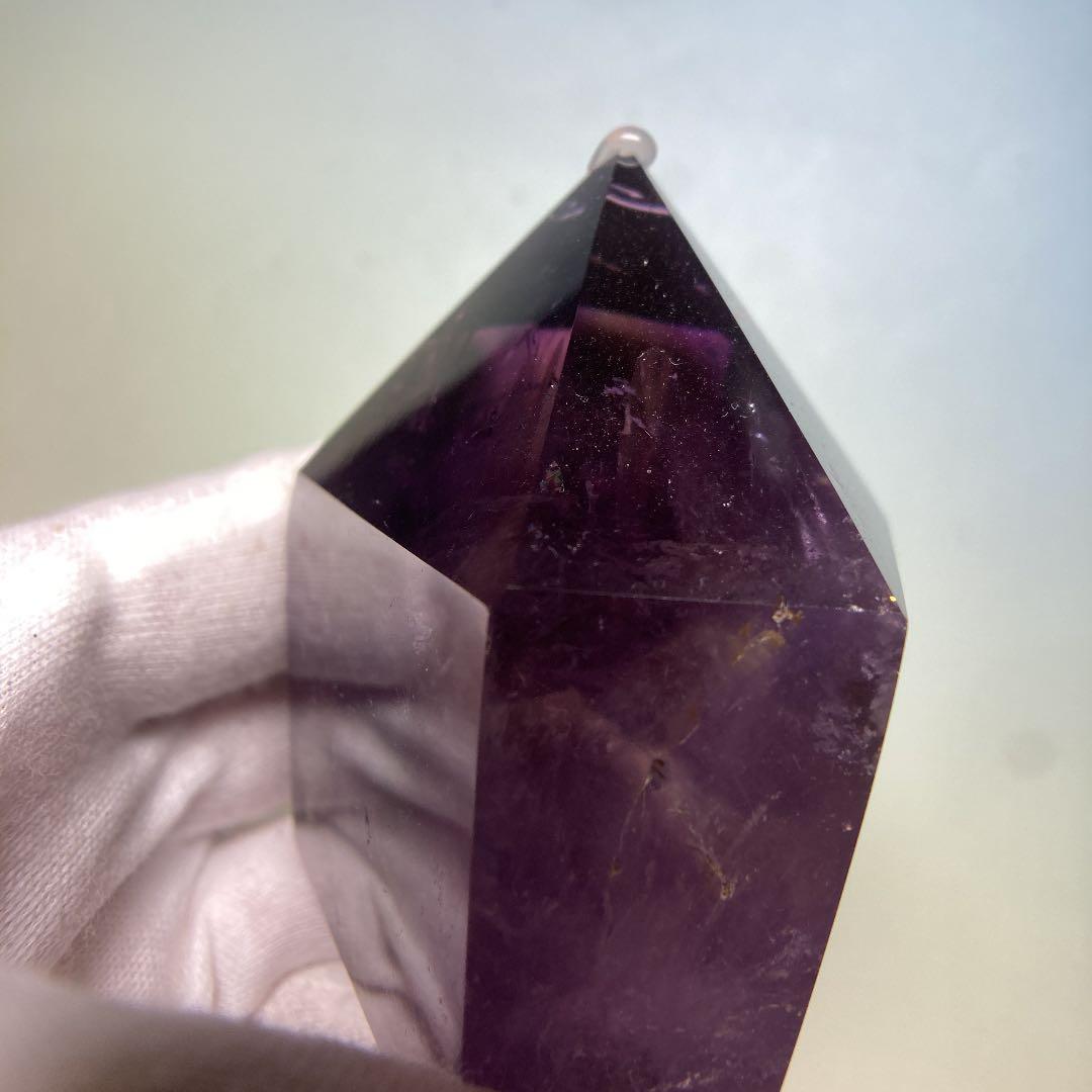 ちゅんちゅんアメジスト　ポイント　虹、キラキラ有り　249g