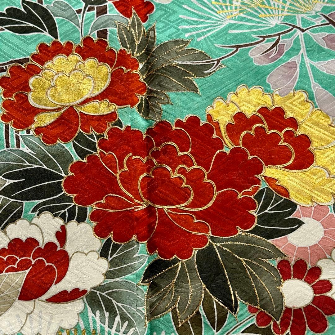 極上　美品振袖フルセット　手挿し友禅　正絹長襦袢　古典柄　成人式　155〜165