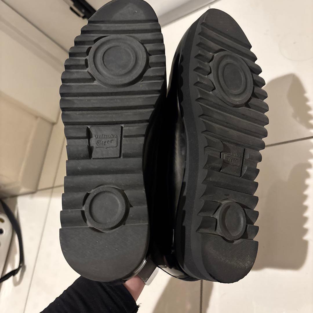 美品THE ONITSUKA SLIP ON 24.5 ブラック ローファー