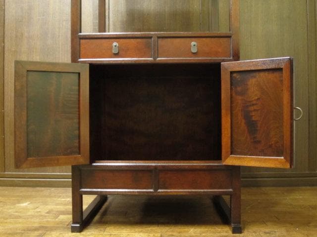 美品 松本民芸家具 ミズメザクラ 無垢材 A型 朝鮮棚 定価357,500円