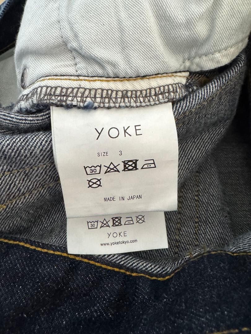 Yoke ヨーク Laser processed denim ブルー