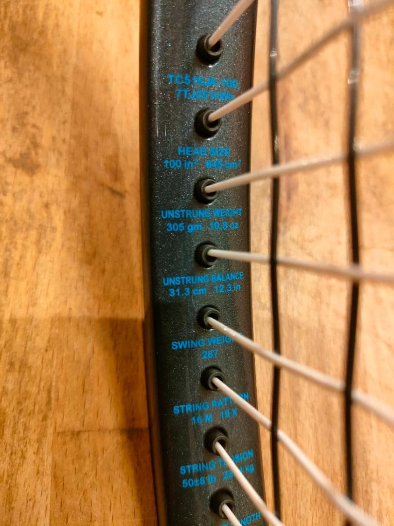 [ガット張りたて美品]プリンスツアー100 305g G2 ガット+3000円込