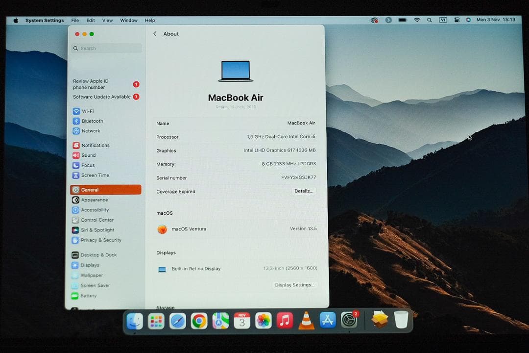 MacBook Air (Retina 13inch 2018モデル) 【美品】