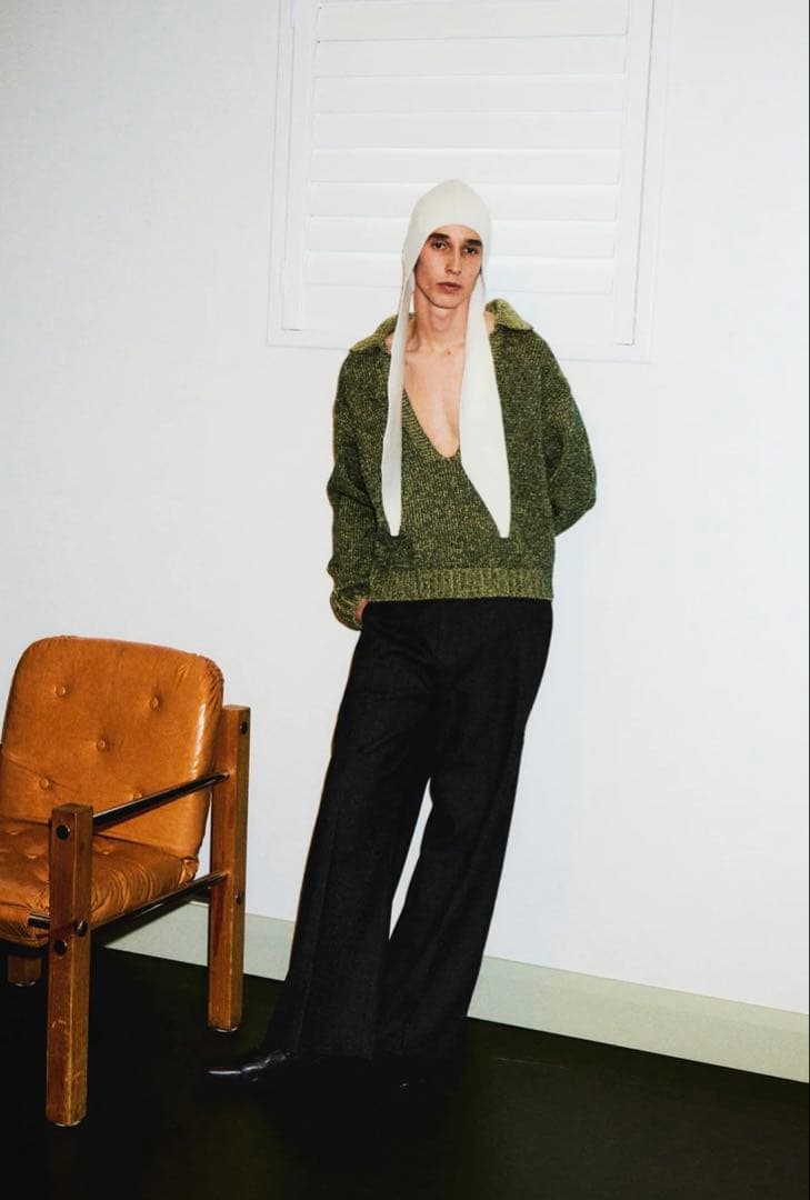 NKNIT マフラーキャップ バラクラバ フード　グレー