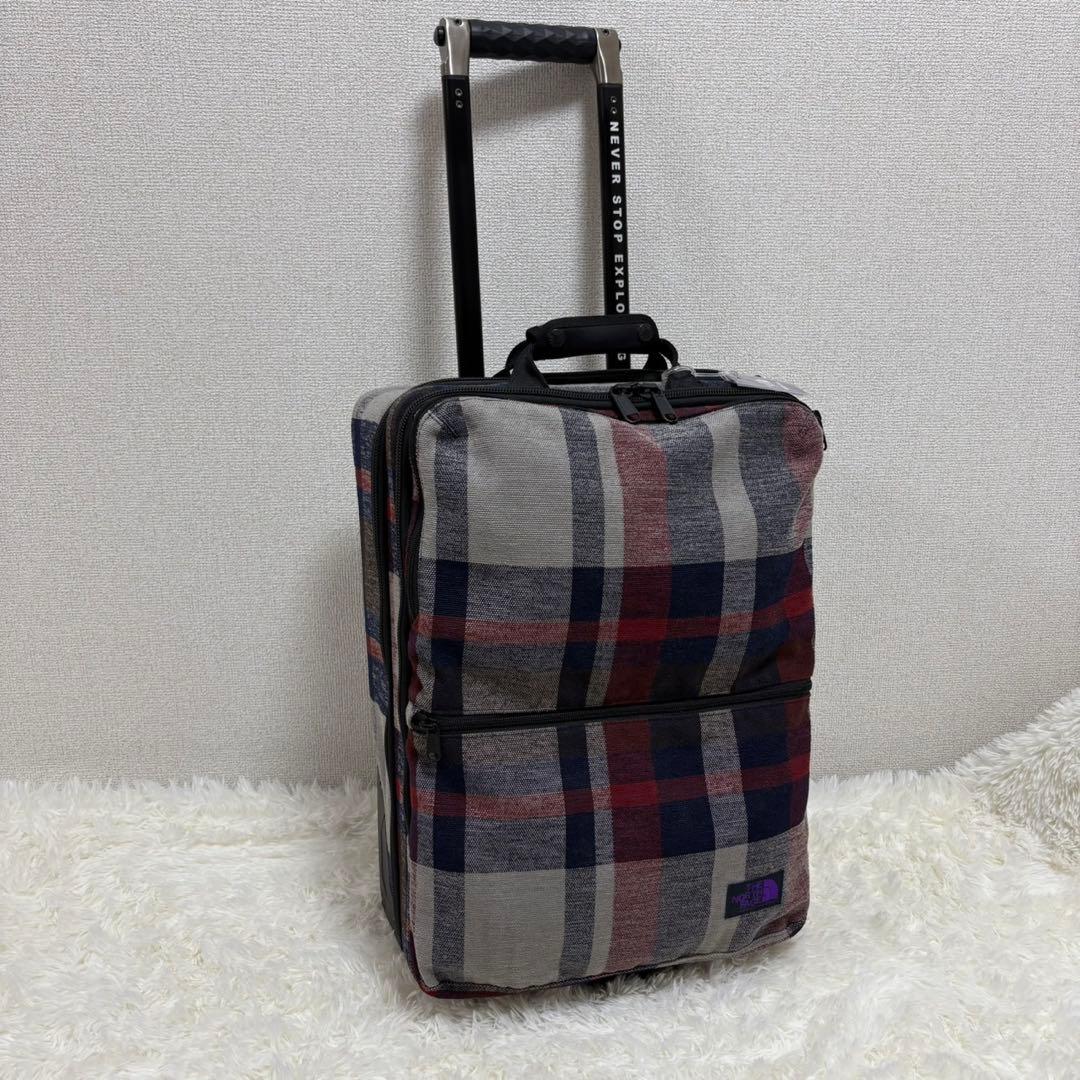【美品】ノースフェイス キャリーケース パープルレーベル トラベルキャリー2輪