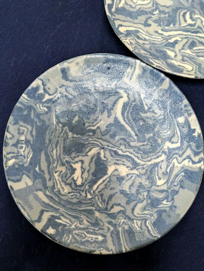 人間国宝松井康成の息子【松井康陽】練り上げ小皿5枚セット