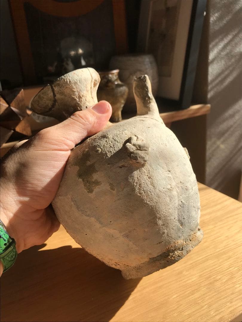 室町時代　古瀬戸　水注　焼き物　骨董　アンティーク　壺