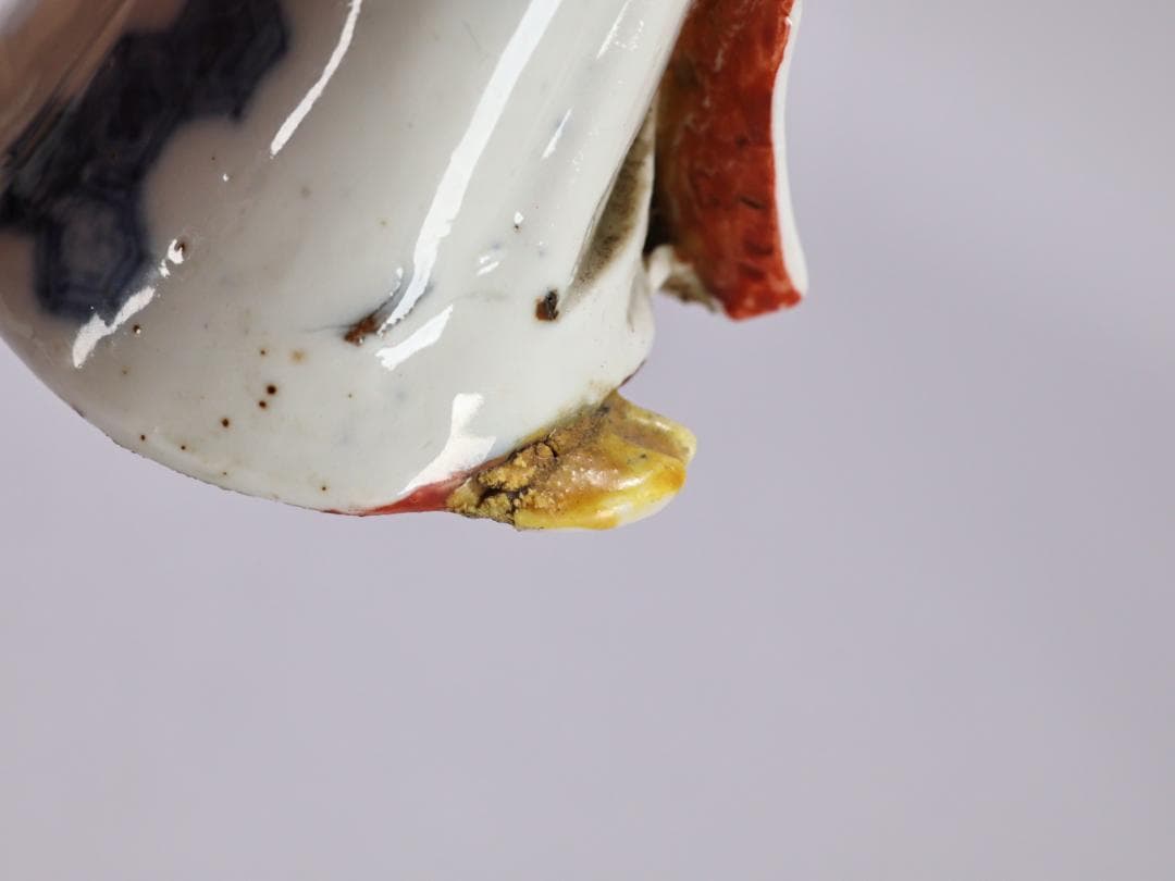 珍品　陶製　人形　「 大石由雄妓遊 」　在銘　置物　大石内蔵助　BK154