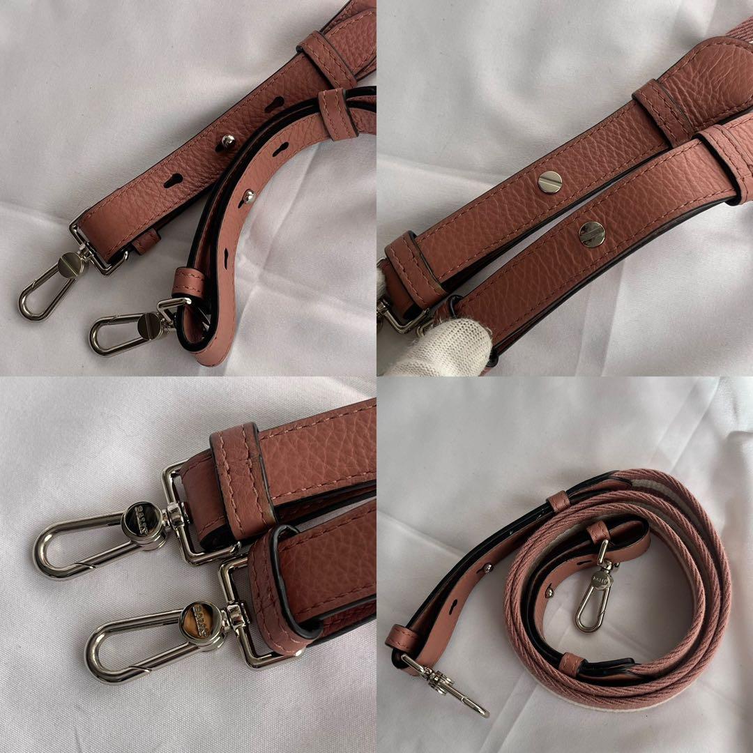 未使用級✨　BALLY ショルダーバッグ　ストライプ　2way レザー