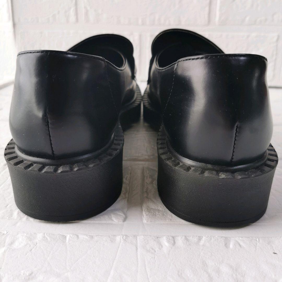 現行【美品✨】ダイアナ ローファー 厚底 ロゴ金具 レザー 24.5 黒