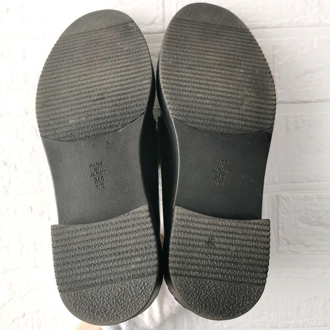 現行【美品✨】ダイアナ ローファー 厚底 ロゴ金具 レザー 24.5 黒